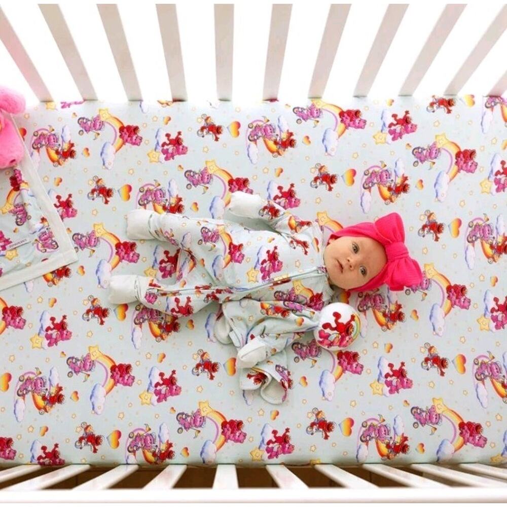 Posh Peanut Care Bear & Elmo Fitted Crib Sheet - Bamboo - New In Package